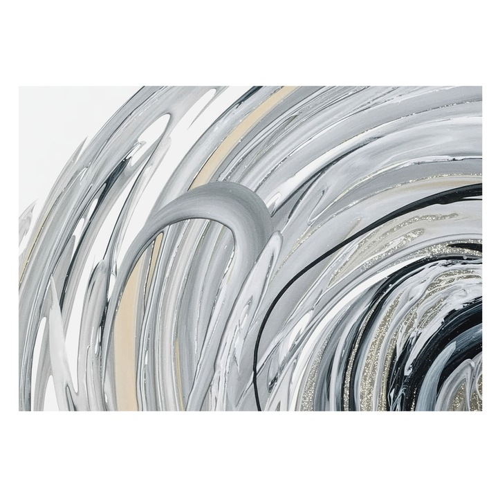 Tapéta Falra, Tulup, Absztrakt márvány, Szürke, 208 x 146 cm, Vlies, Nappaliba, Szobába, 010100060040000284787