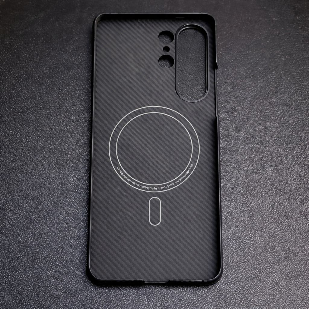 Husa protectie compatibila cu Samsung Galaxy S26 Ultra, din Kevlar, Fibra de Carbon, Aramida, incarcare magnetica wireless, ultra slim, rezistenta, protectie camera, Neagra, ISAG