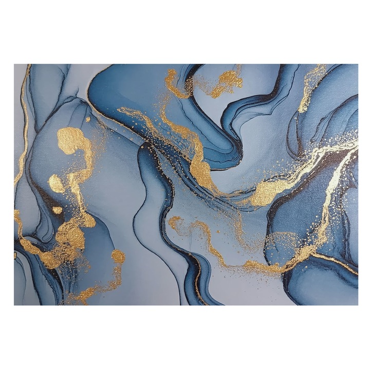 Tapéta Falra, Tulup, Kék hullámok, Kék, 208 x 146 cm, Nem Szőtt, Könnyen Felszerelhető, 010100060040000284877