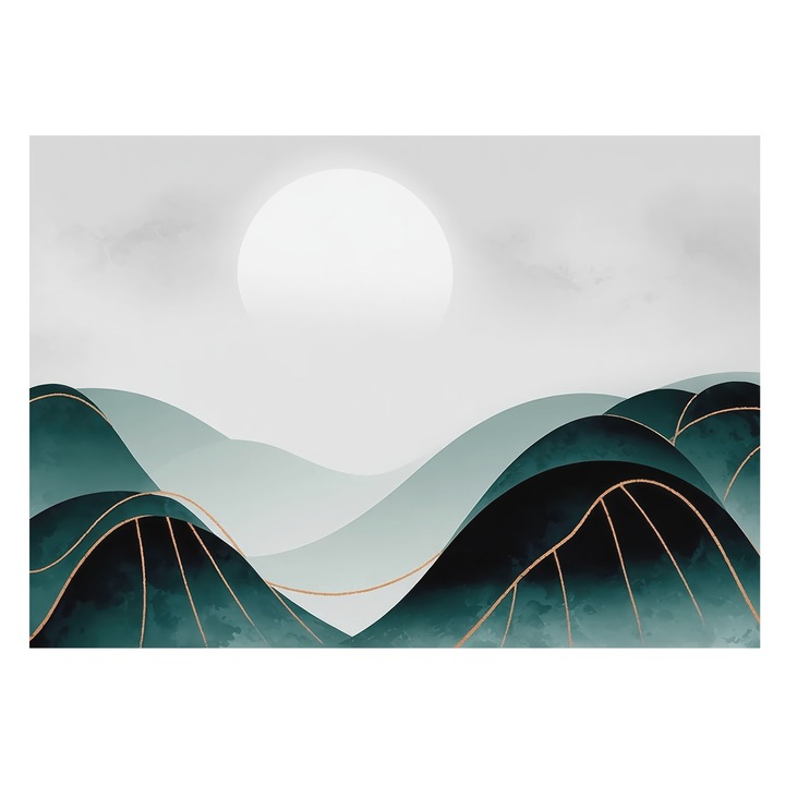 Fotótapéta Falra, Tulup, Látszólagos béke, Zöld, 208 x 146 cm, Vlies, Hálószobába, Konyhába, 010100060040000284892