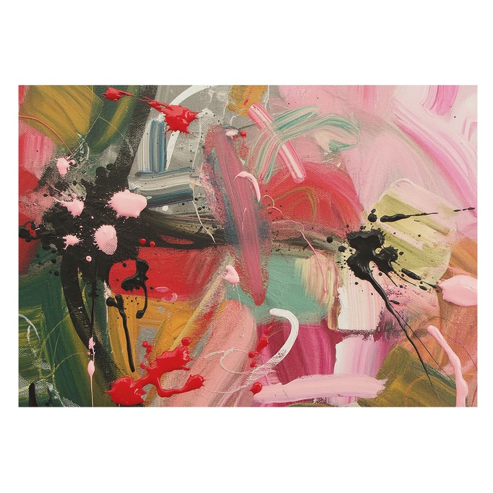 Fotótapéta Falra, Tulup, Színes káosz, Rózsaszín, 208 x 146 cm, Vlies, Élénk Színek, 010100060040000284943