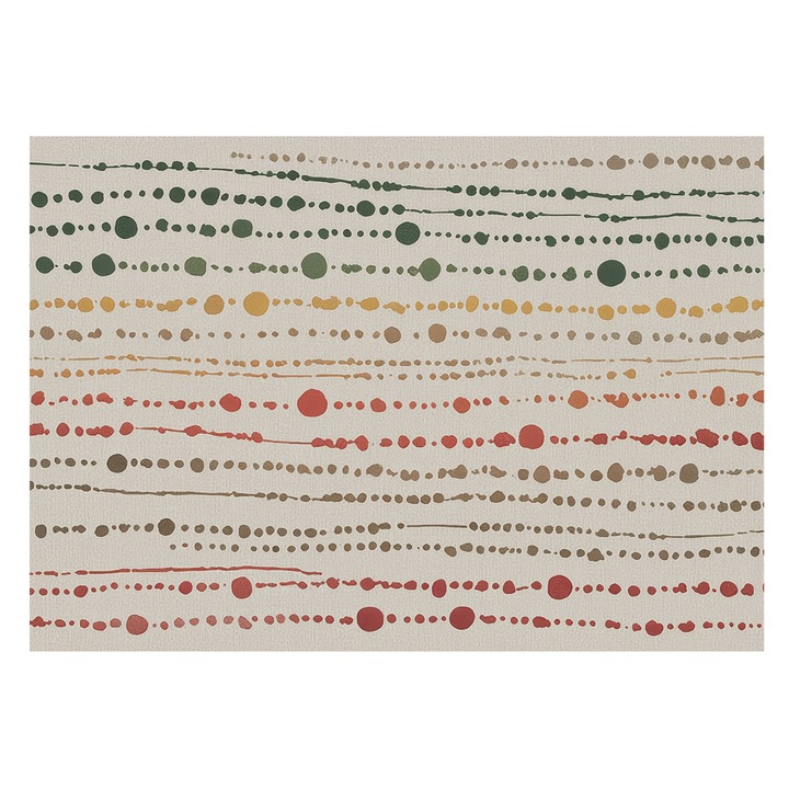 Tapéta Falra, Tulup, Színes pontok, Zöld, 208 x 146 cm, Nem Szőtt, Élénk Színek, 010100060040000284831