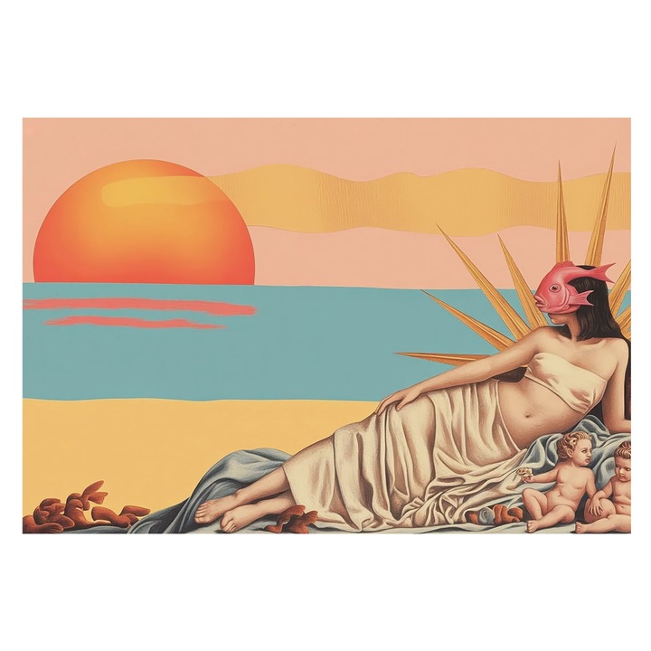 Dekor Tapéta, Tulup, A szürrealizmus nyugata, Fehér, 152 x 104 cm, Nem Szőtt, Öko, 010100060030000284726