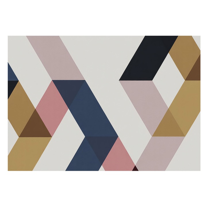 Fotótapéta Falra, Tulup, Színes rombuszok, Fehér, 208 x 146 cm, Vlies, Élénk Színek, 010100060040000285037