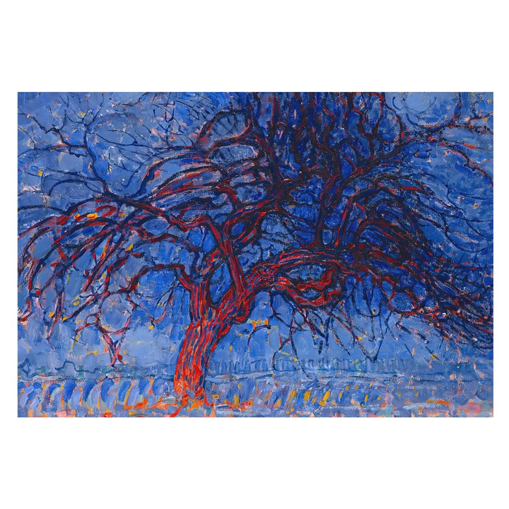 Dekor Tapéta, Tulup, Lángfa, Kék, 152 x 104 cm, Nem Szőtt, Öko, 010100060030000285440