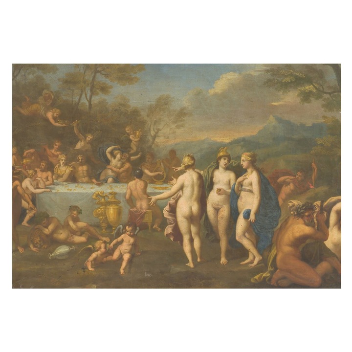 Tapéta Falra, Tulup, Ősi lakoma, Szürke, 152 x 104 cm, Nem Szőtt, Öko, 010100060030000285633