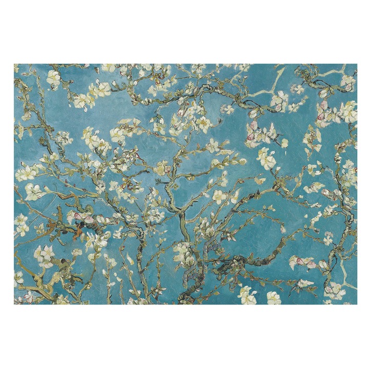 Fotótapéta Falra, Tulup, Virágzó ágak, Kék, 208 x 146 cm, Vlies, Stílusos, 010100060040000285214