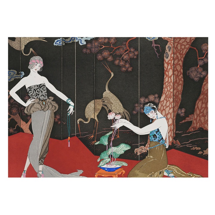 Vlies Fotótapéta De Perete, Tulup, Scena eleganta, Negru, 312 x 219 cm, De Interior, Usor De Instalat, 010100060080000031840