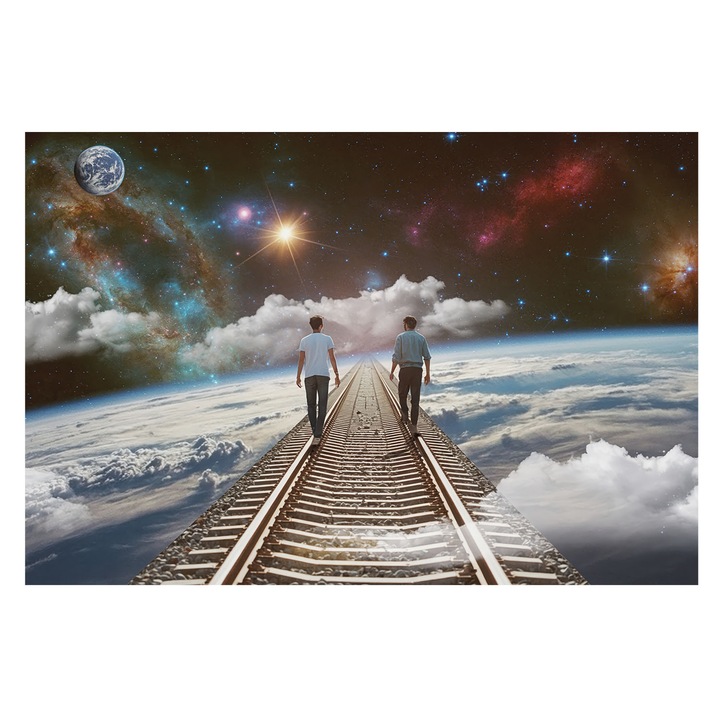 Fotótapéta Falra, Tulup, Űrutazás, Fehér, 104 x 70 cm, Nem Szőtt, Élénk Színek, 010100060020000284734