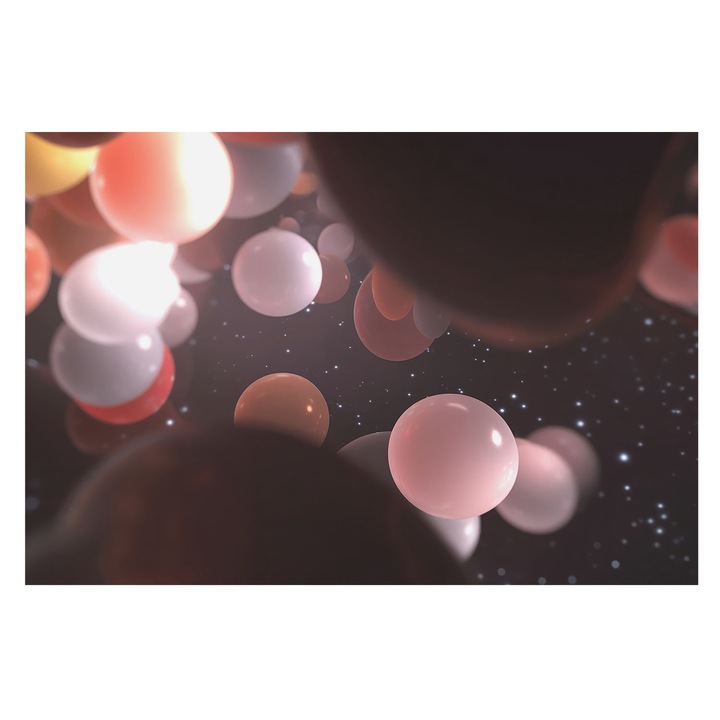 Tapéta Falra, Tulup, Űrlabdák, Fekete, 104 x 70 cm, Nem Szőtt, Nappaliba, Szobába, 010100060020000285193