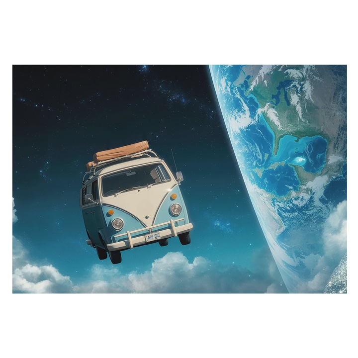 Tapéta Falra, Tulup, Űrutazás, Kék, 152 x 104 cm, Vlies, Élénk Színek, 010100060030000285133