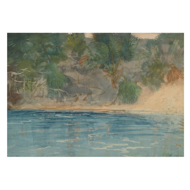 Fotótapéta Falra, Tulup, Trópusi part, Zöld, 312 x 219 cm, Vlies, Modern Belsőépítészeti Dekoráció, 010100060080000285288