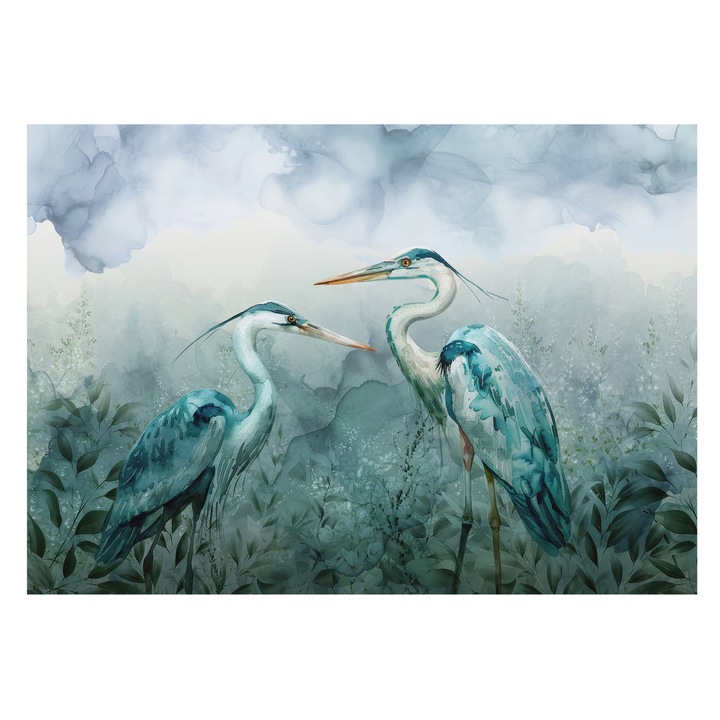 Dekor Tapéta, Tulup, A természet madarai, Kék, 208 x 146 cm, Nem Szőtt, Könnyen Felszerelhető, 010100060040000285324