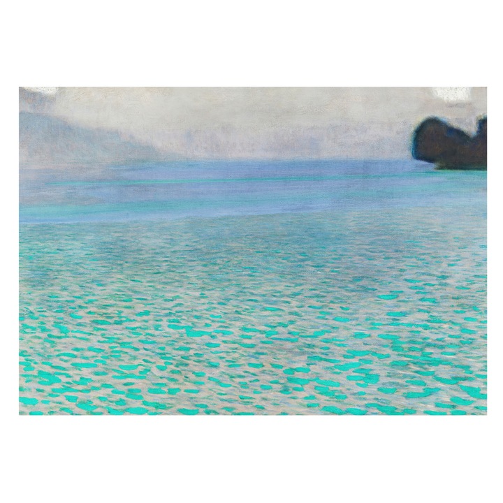 Tapet Vinilic Pentru Perete, Tulup, Apa turcoaz, Cremos, 208 x 146 cm, Pentru Living, Cu Model, 010100060040000285566