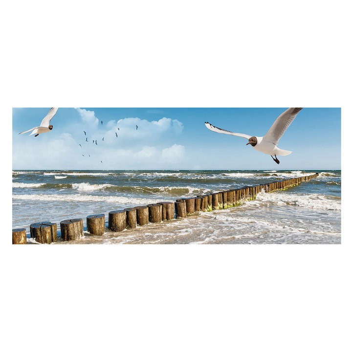 Tapéta Falra, Tulup, Tengerparti táj, Kék, 250 x 104 cm, Vlies, Élénk Színek, 010100060050000001025