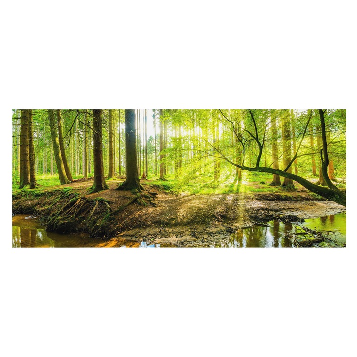 Tapéta Falra, Tulup, Zöld táj, Zöld, 250 x 104 cm, Nem Szőtt, Hálószobába, Konyhába, 010100060050000007693