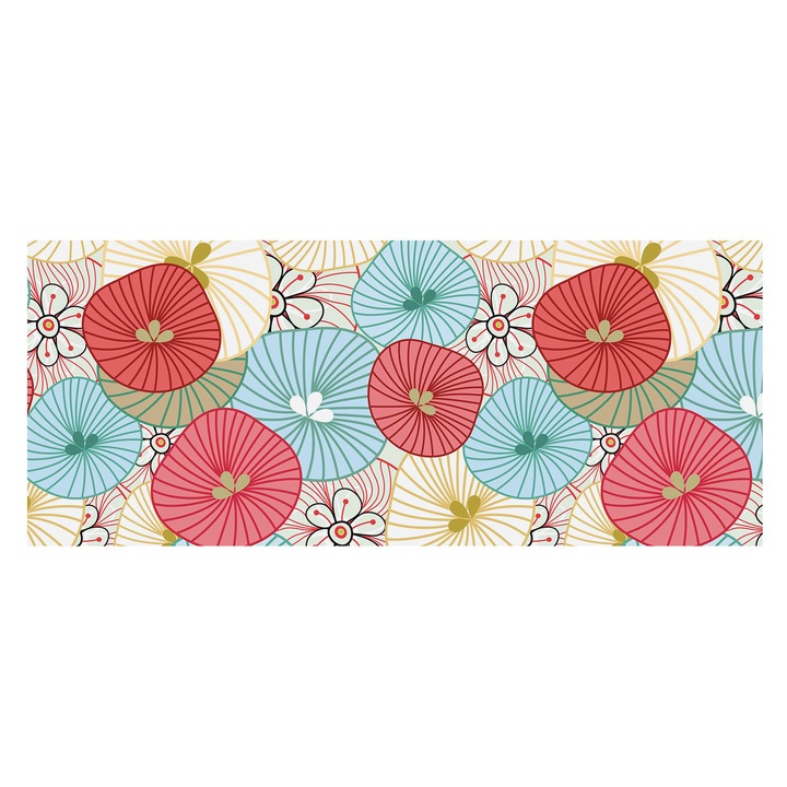 Dekor Tapéta, Tulup, Virágminta, Piros, 250 x 104 cm, Nem Szőtt, Modern Tapétatekercs, 010100060050000012932