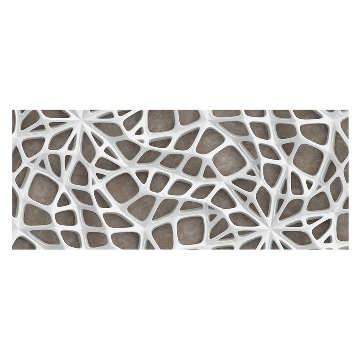 Fotótapéta Falra, Tulup, Geometriai hálózat, Fehér, 250 x 104 cm, Vlies, Stílusos, 010100060050000056606