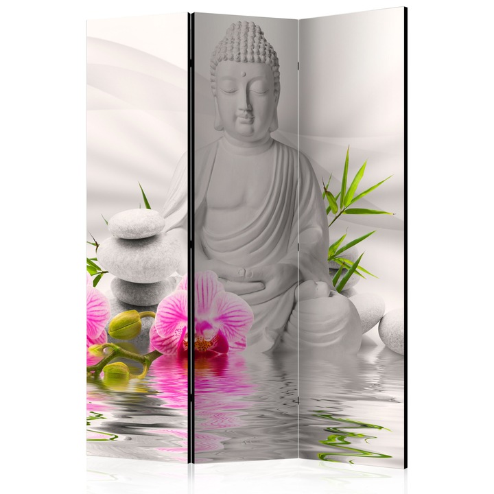 Paravan - Buddha and Orchids - 135 x 172 cm