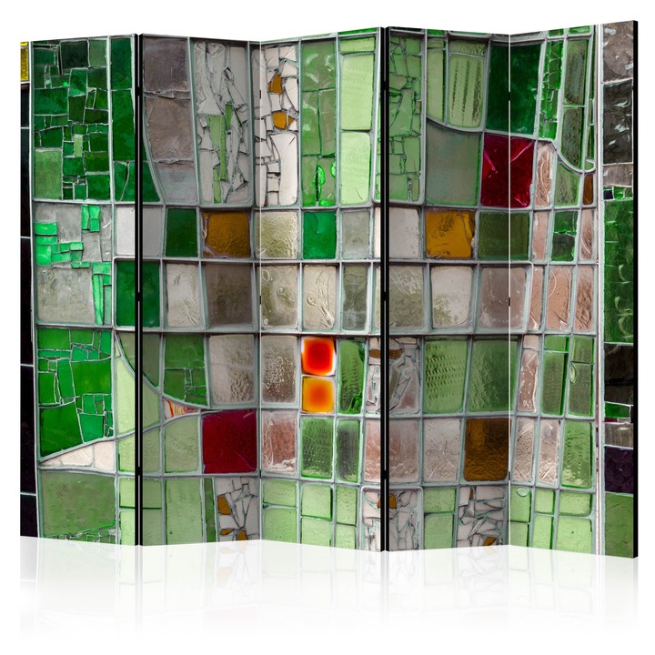 Paravan - Emerald Stained Glass II - 225 x 172 cm