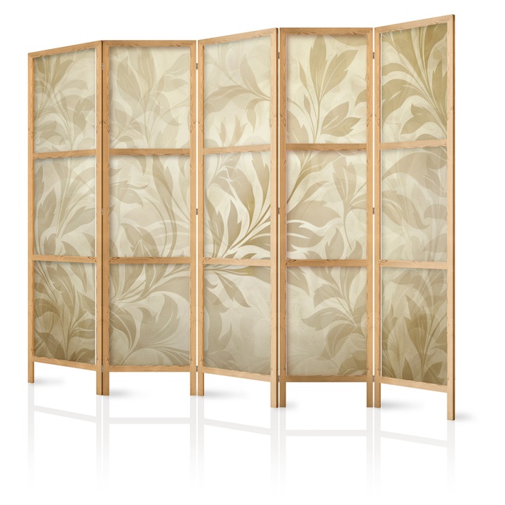 Paravan japonez - Sandy Botanical Motif - 225 x 172 cm