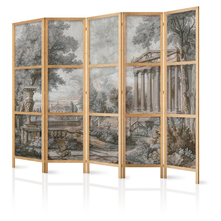 Paravan japonez - Antique Landscape - 225 x 172 cm