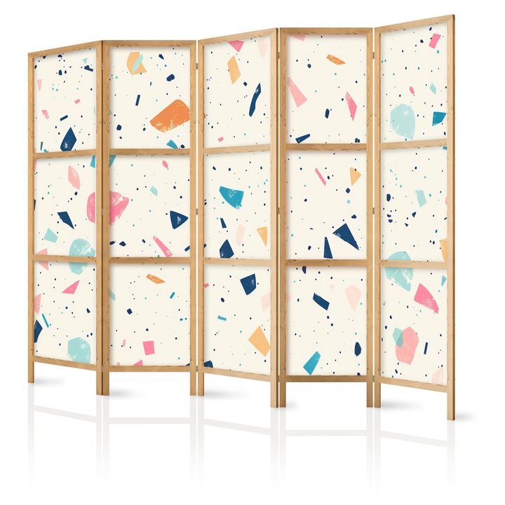 Paravan japonez - Terrazzo with Multicolored - 225 x 172 cm