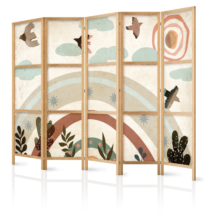 Paravan japonez - Sun Above the Rainbow - 225 x 172 cm