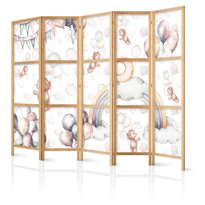 Paravan japonez Artgeist, Model Plush Bears with Balloons, 225x172cm