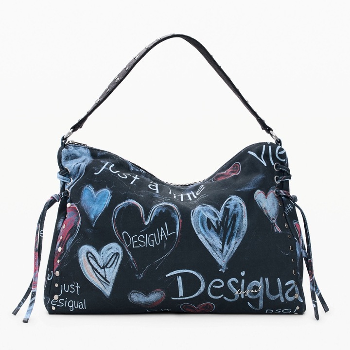 Geanta de dama, de mana si umar, Desigual, seria Stacatto Leiria, Multicolor