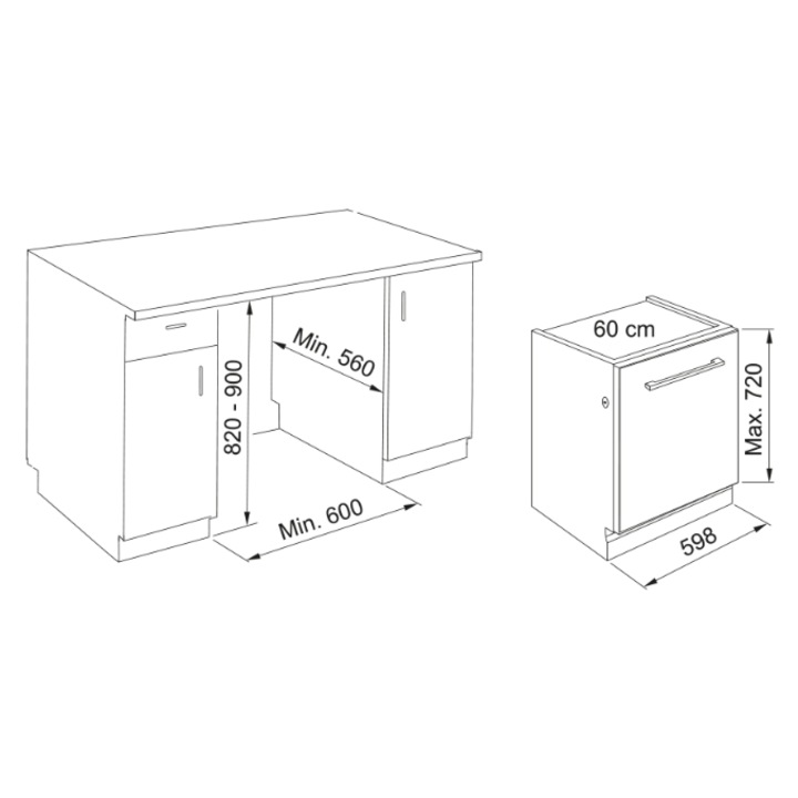 Съдомиялна машина за вграждане Franke FDW 614 E5P E, 14 комплекта, основа 60 см