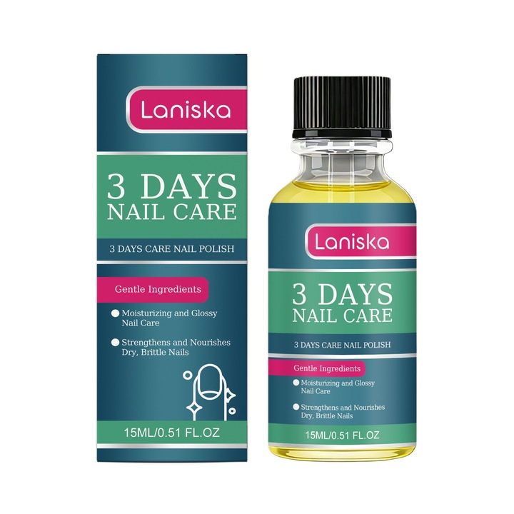 Tratament pentru unghii cu keratina, ulei transparent, ingrijire zilnica, 15ml