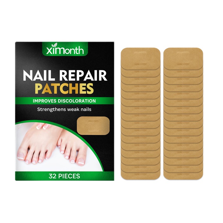 Pachet de 32 plasturi pentru unghii, tratament pentru unghii deteriorate, hidratare de noapte, pentru barbati si femei