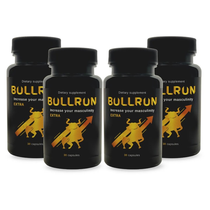 Хранителна добавка NGS BULLRUN EXTRA, 30 капсули, растителни екстракти, за повишаване на потенцията, за мъже