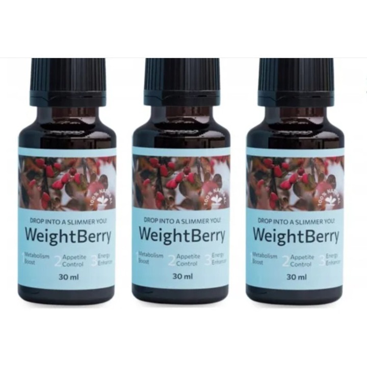 Таблетки WeightBerry, NGS, 30 мл, органичен продукт за отслабване, за мъже, с растителни екстракти