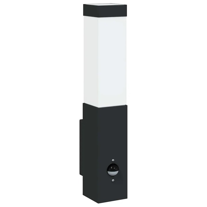 Стенна лампа, vidaXL, черна, 10.5x6x33 см, LED