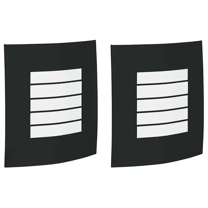 Стена лампа, vidaXL, комплект 2 бр, черен, 23.5x9x26 см