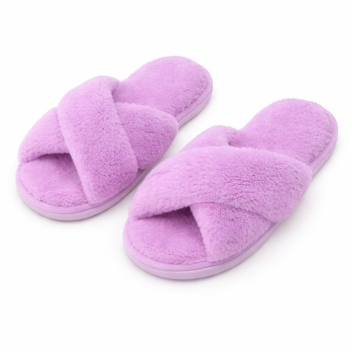 Papuci de damă, mov, 40-41 EU, set