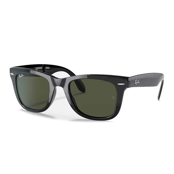 Унисекс слънчеви очила Ray-Ban Wayfarer Folding Classic 6515787 90-3, Сгъваеми, G-15 зелени стъкла, 50 мм, Черен