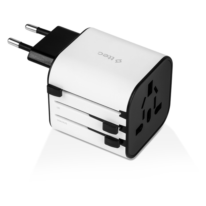 Adapter ttec, 220V, EU-ról univerzálisra, fehér