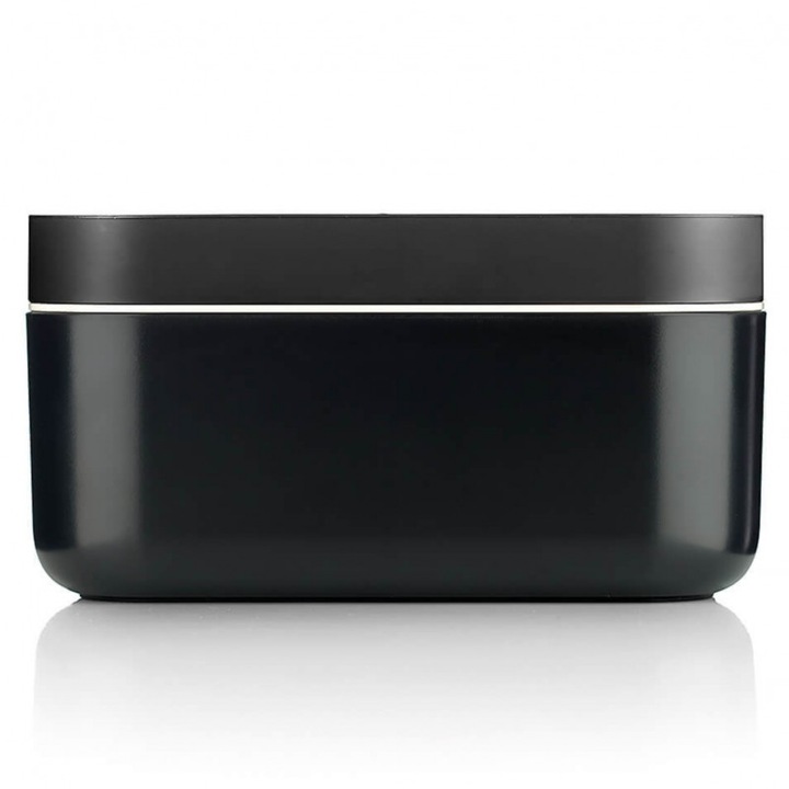 Кутия за приготвяне и съхраняване на лед Lekue 1010241, 132 кубчета, -20/+80°C, Куха основа против конденз, Черен