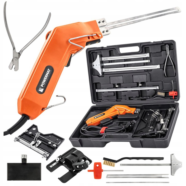 Cutit termic 250W Powermat PM-NTDS-250T, 3 lame, 500°C, set complet, valiza transport.