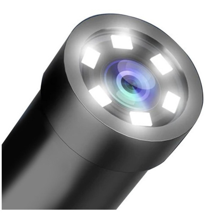 Camera endoscopica, iluminare cu 8 LED-uri, conectare la telefon IOS ...