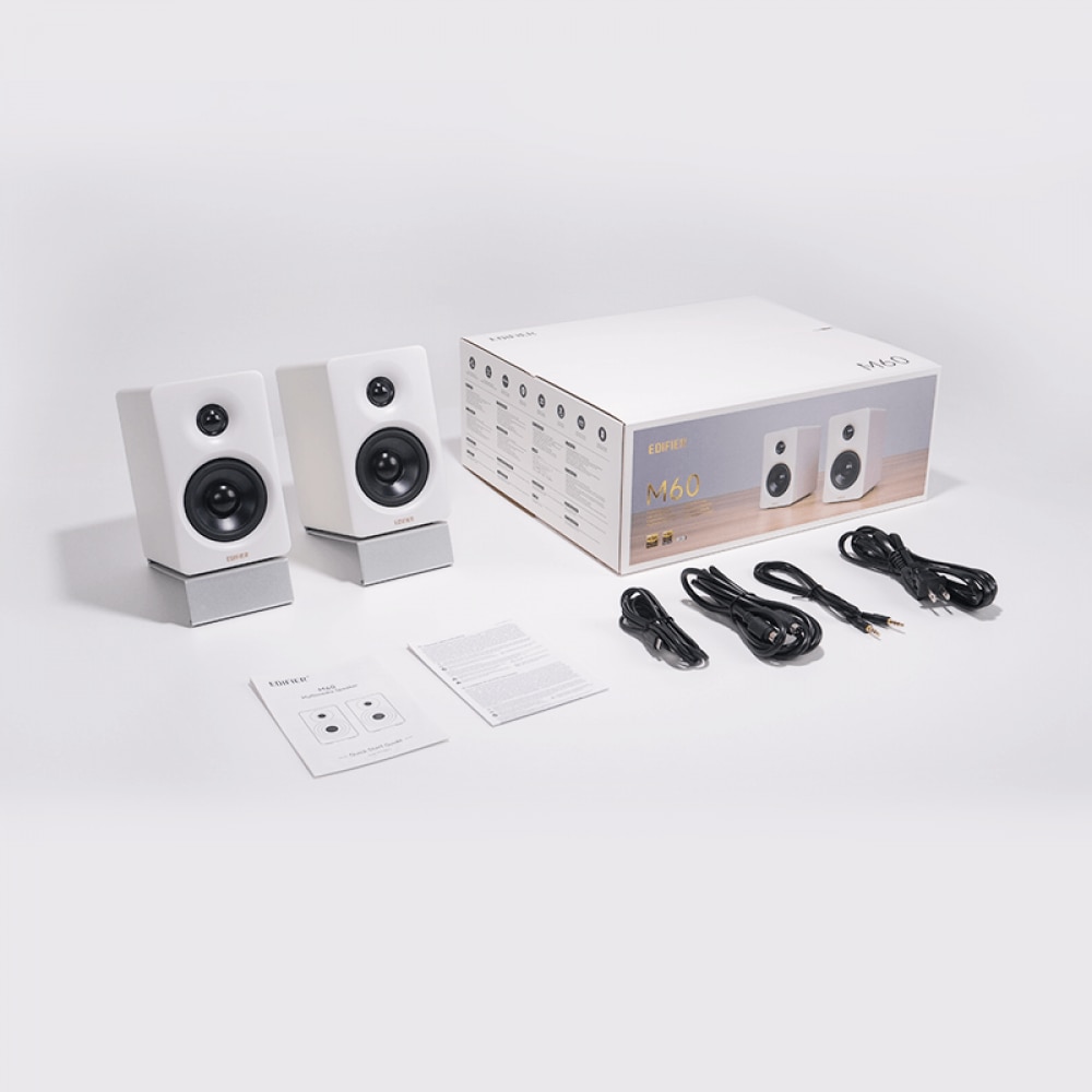 Sistem audio Edifier M60, 66W, Bluetooth V5.3, USB-C, 100x168x147mm, alb