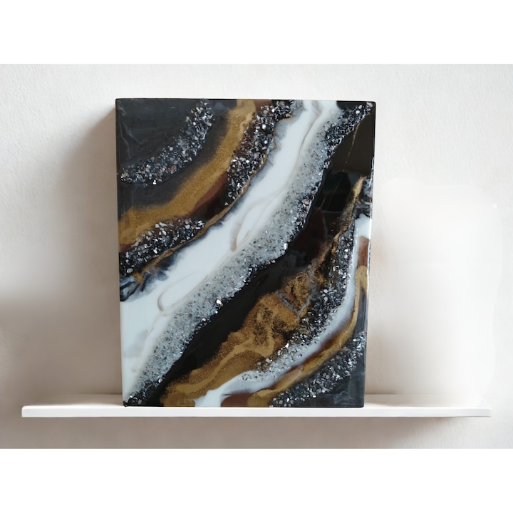 Tablou din rășină epoxidică, Pictat manual, Abstract