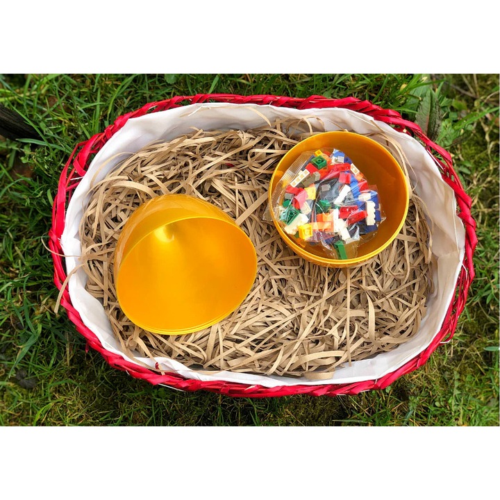 Set construcție BigBuy, 170 piese, ou auriu, 20cm