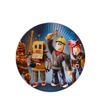 Set 10 farfurii carton Tematica Roblox, 18cm, multicolor