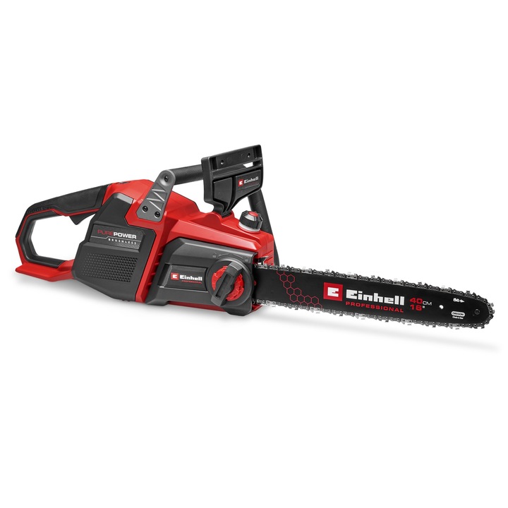 Drujba (fierastrau electric) pe acumulator Einhell Professional GP-LC 36/40 Li BL-Solo, 36 V, lungime taiere 38 cm, brushless, viteza lant 19 m/s, ungere automata lant, fara acumulator si incarcator in pachet