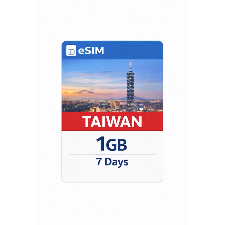 Set eSIM NextSIM Taiwan, 1 GB date mobile, 7 zile, Chunghwa Telecom, activare instantă