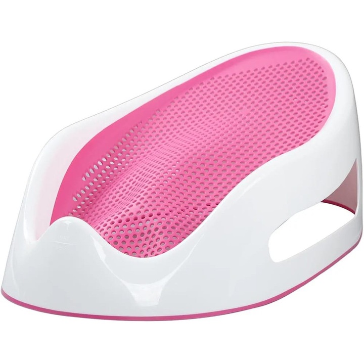 Suport pentru Baie Bebelusi Ergonomic, Protectie Soft-Touch Antiderapanta, Cu Indicator Nivel Apa, Uscare Rapida, 0-6 Luni